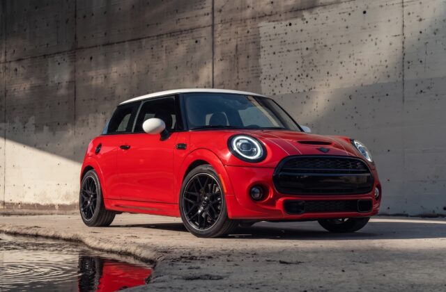 Mini Cooper in the workshop at Rapido Garage, Al Quoz Dubai